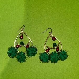 Vibrant Holiday Pom Pom Earrings